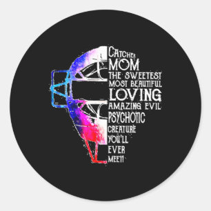 Softll Catcher-mom The Sweetest Mother's Day Costu Classic Round Sticker
