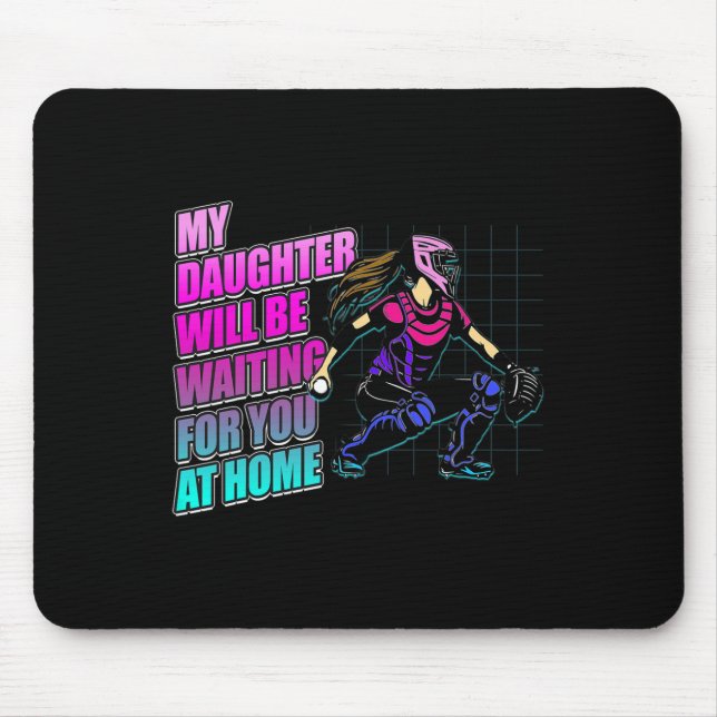 Softll Catcher Proud Parents Funny Saying Fierce P Mouse Pad (Front)