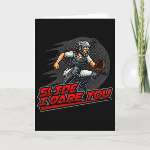 Softll Catcher Slide I Dare You Home Plate Defense Card