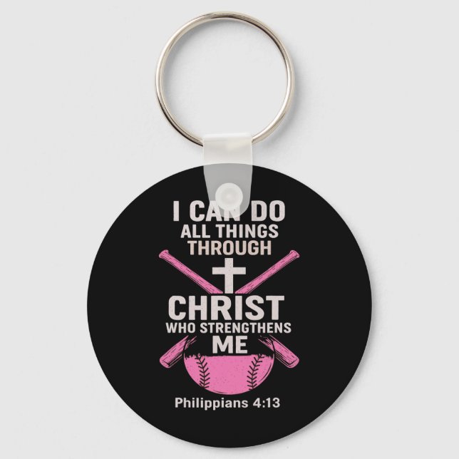 Softll Christian Athlete Christ Centered  Keychain (Front)
