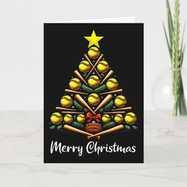 Softll Christmas Tree Lights Funny Softll Player X Card (Front)