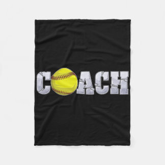 Softll Coach Coaching Istant Coach Softll Team Men Fleece Blanket