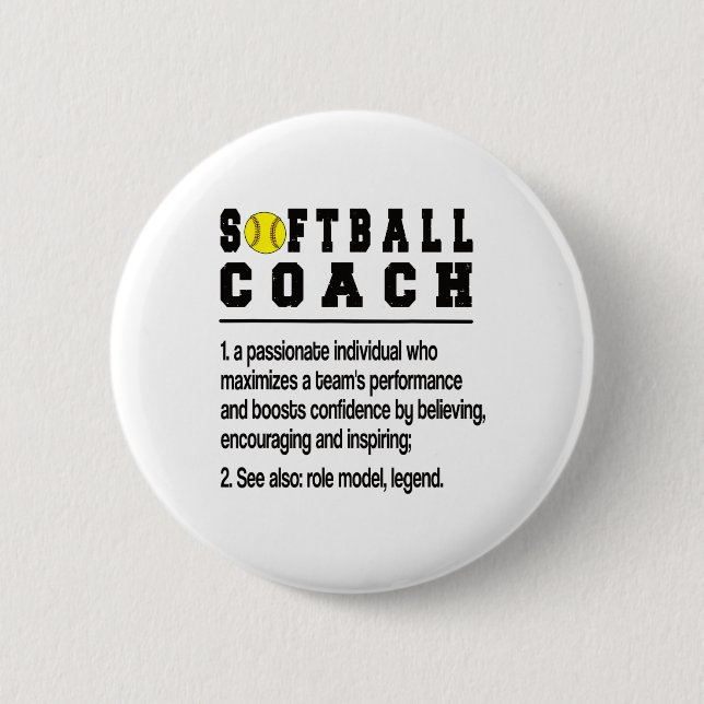 Softll Coach Definition Softll Coaching  2 Inch Round Button (Front)