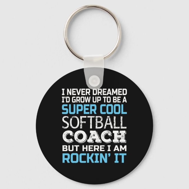 Softll Coach Shirt Funny Gift For Softll Coach  Keychain (Front)