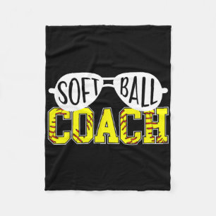 Softll Coach Softll Coaching Funny Softll Coach  Fleece Blanket
