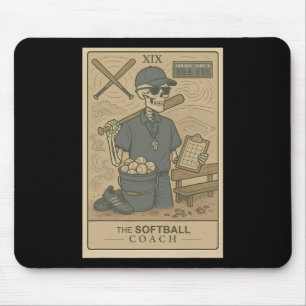 Softll Coach Tarot Card Skeleton Game Day Sport Lo Mouse Pad