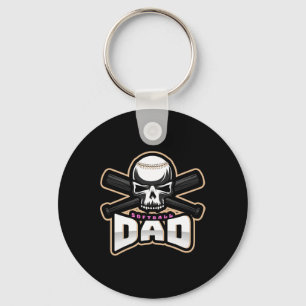 Softll Dad Fastpitch Father's Day Softll Dad Gifts Keychain