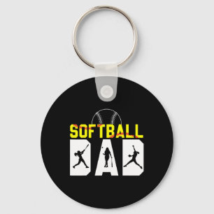 Softll Dad Father&#; s Day American Softll Player Keychain
