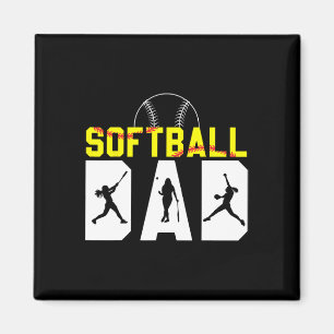 Softll Dad Father&#; s Day American Softll Player Magnet