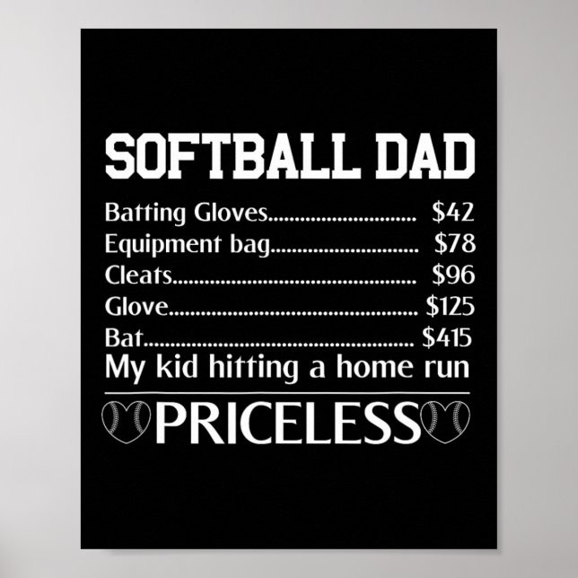 Softll Dad Fathers Day Funny Men Papa Softll Playe Poster (Front)