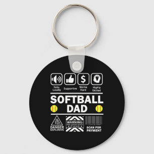 Softll Dad Funny Contents Of Sports Father  Keychain