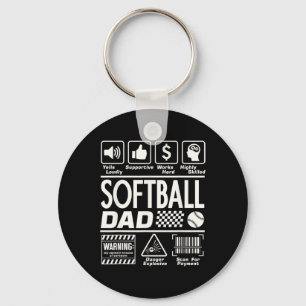 Softll Dad Funny Contents Of Sports Father Softll Keychain
