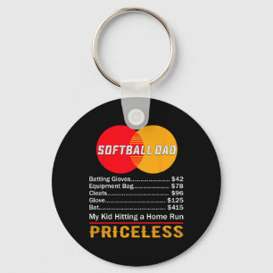Softll Dad My Kid Hitting A Home Run Priceless Keychain