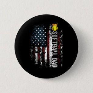 Softll Dad Us Flag Gifts For Dad Men Patriotic Fat 2 Inch Round Button