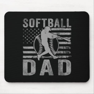 Softll Dad Usa American Flag Father's Day Men Mouse Pad