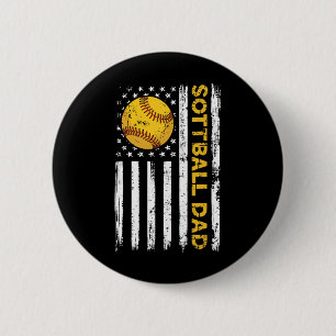 Softll Dad Usa American Flag Patriotic Dad Father' 2 Inch Round Button