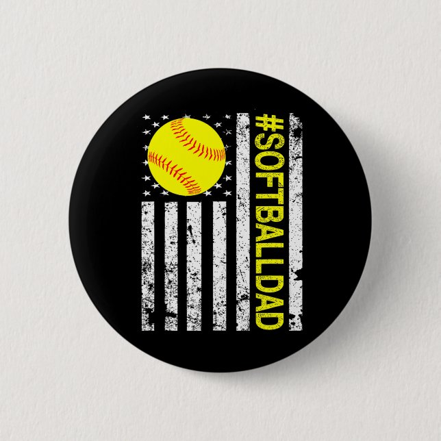 Softll Dad - Usa American Flag Softll  2 Inch Round Button (Front)