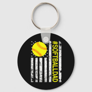 Softll Dad - Usa American Flag Softll Keychain