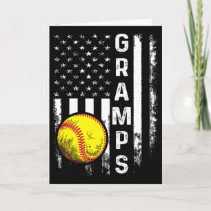 Softll Gramps American Flag Vintage Christmas Xmas Card
