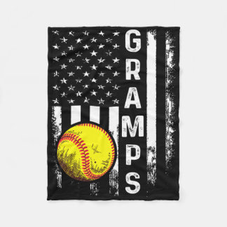 Softll Gramps American Flag Vintage Christmas Xmas Fleece Blanket