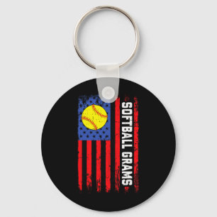 Softll Grams American Flag Funny Softll Player  Keychain