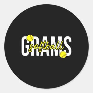Softll Grams Grandma Grams Of A Softll Player _1  Classic Round Sticker