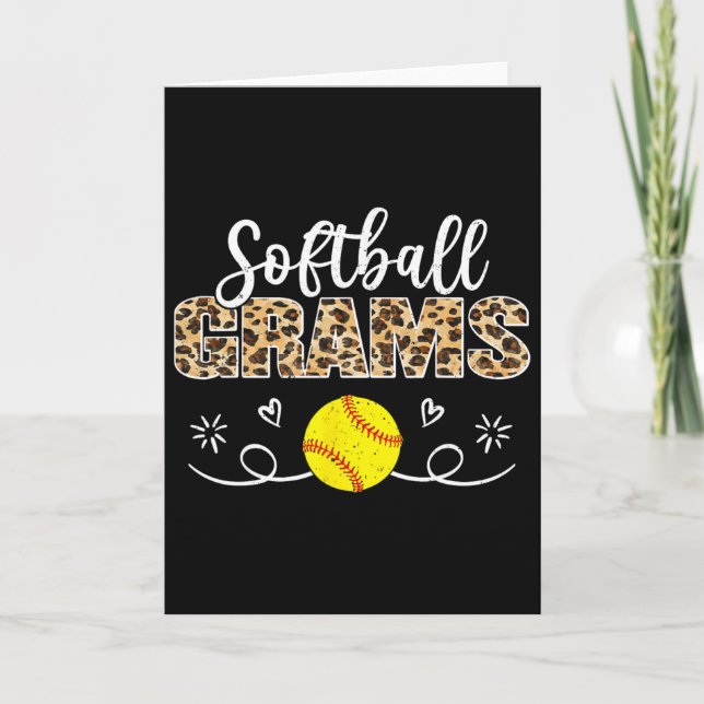 Softll Grams Leopard Funny Softll Player  Card (Front)
