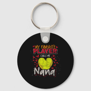 Softll Grandma My Favorite Player Calls Me Nana So Keychain
