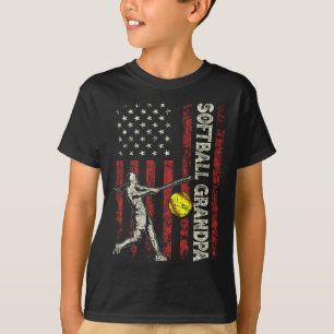 Softll Grandpa Us Flag Gifts Dad Men Patriotic Fat T-Shirt