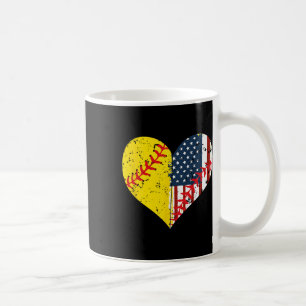 Softll Heart American Flag 4th Of July Gift Coffee Mug