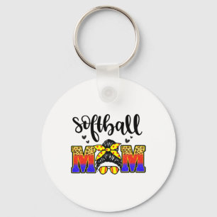 Softll Love Softll Life Mom High School Softll Pla Keychain