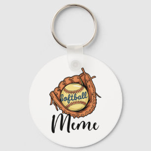 Softll Meme Funny Softll Player Sports  Keychain