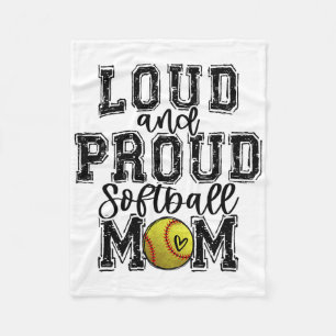 Softll Mom Loud Proud Softll Mama University Colle Fleece Blanket