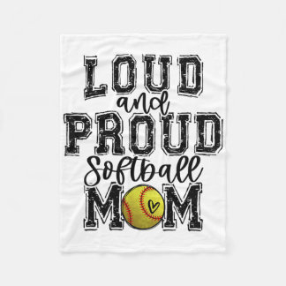 Softll Mom Loud Proud Softll Mama University Colle Fleece Blanket