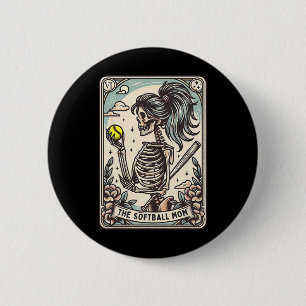Softll Mom Tarot Card Skeleton Softll Mama Mothers 2 Inch Round Button