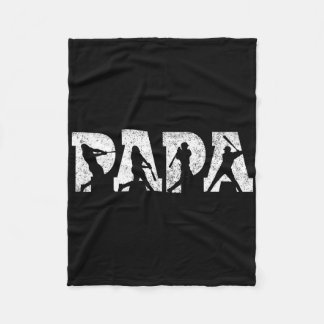 Softll Papa Softll Men Father&# s Day Vintage  Fleece Blanket