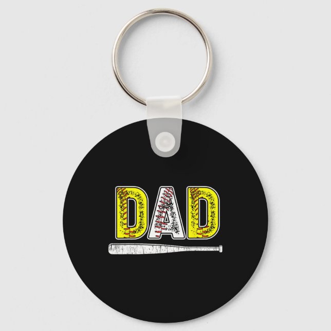Softll Sell Dad Of Llers Sell Softll Dad  Keychain (Front)