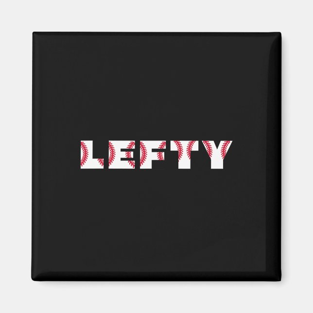 Softll Sell Lefty Left Handed Pitcher Thrower Retr Magnet (Front)