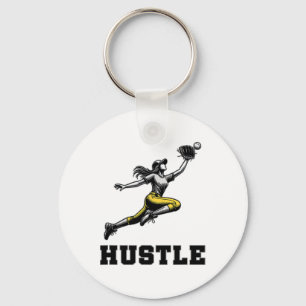 Softll, Sell, Sports, Women Athletes, Hustle, Insp Keychain
