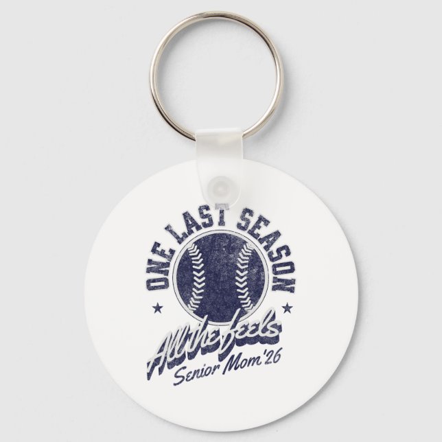 Softll Senior Mom 2026 Distressed  Keychain (Front)