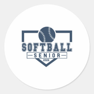 Softll Senior Night Softll Senior 2026 Graduation Classic Round Sticker