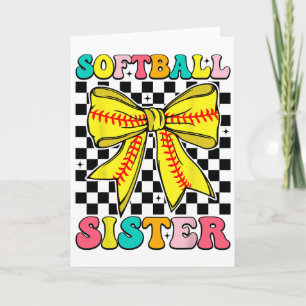Softll Sister Coquette Bow Softll Sister Game Day Card
