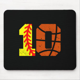 Softll Sketll Number 10 Jersey Funny 10th Birthday Mouse Pad
