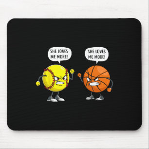 Softll Sketll She Loves Me More Women Mouse Pad