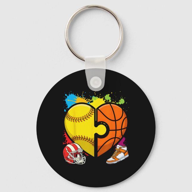 Softll Sketll - Sketll Dad Softll Mom  Keychain (Front)