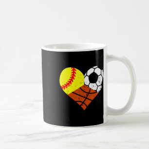 Softll Soccer Sketll Heart Funny Sport Player Mom  Coffee Mug