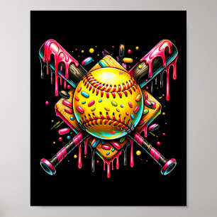 Softll T Ice Cream Dripping With Sprinkles  Poster