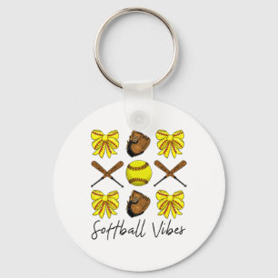 Softll Vibes Shirt Game Day Softll Life Mom Mother Keychain