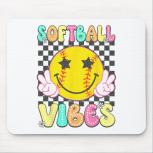 Softll Vibes Softll Retro Groovy Game Day Girls Wo Mouse Pad