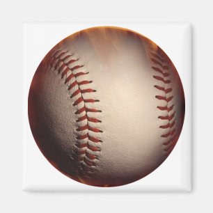 Softly Coloured Baseball Changed To Red Magnet